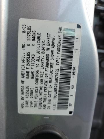 Photo 10 from auction – 2005 ACURA TL with VIN 19UUA66245A079492