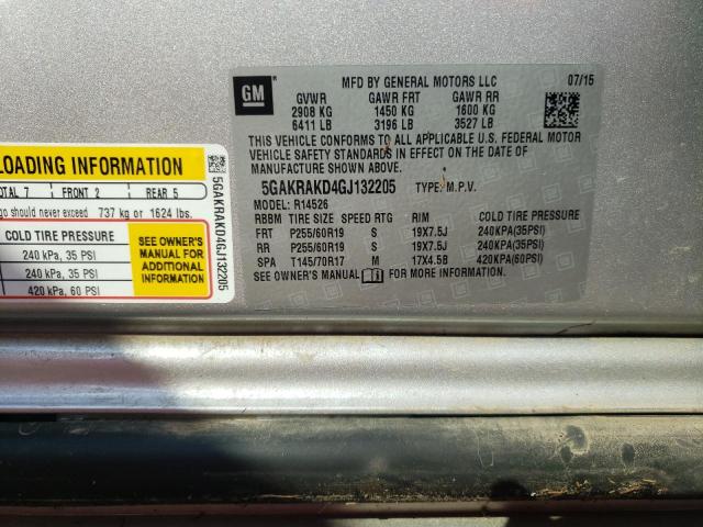 Photo 10 from auction – 2016 BUICK ENCLAVE with VIN 5GAKRAKD4GJ132205