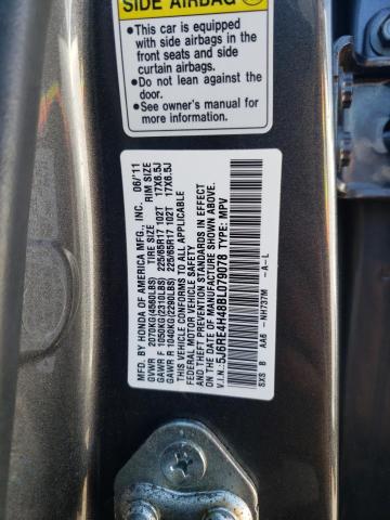 Photo 10 from auction – 2011 HONDA CR-V SE with VIN 5J6RE4H48BL079078