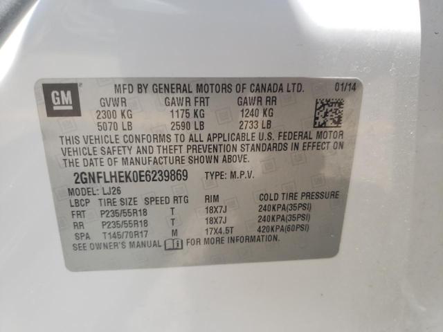 Photo 10 from auction – 2014 CHEVROLET EQUINOX LT with VIN 2GNFLHEK0E6239869