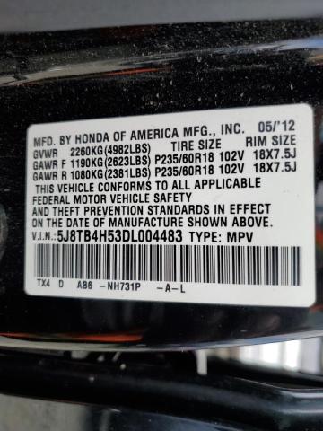 Photo 10 from auction – 2013 ACURA RDX TECHNO with VIN 5J8TB4H53DL004483