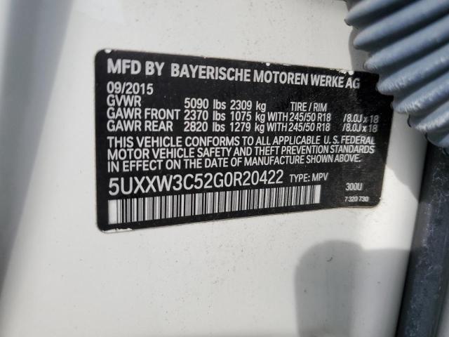Photo 10 from auction – 2016 BMW X4 XDRIVE2 with VIN 5UXXW3C52G0R20422