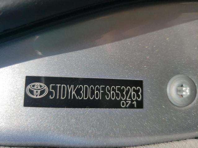 Photo 10 from auction – 2015 TOYOTA SIENNA XLE with VIN 5TDYK3DC6FS653263