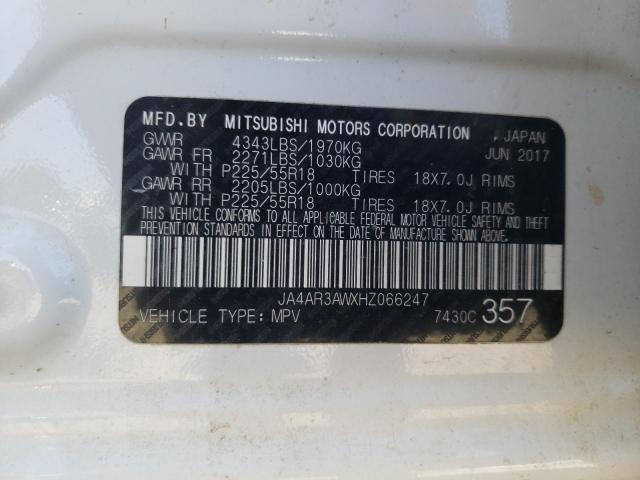 Photo 10 from auction – 2017 MITSUBISHI OUTLANDER with VIN JA4AR3AWXHZ066247