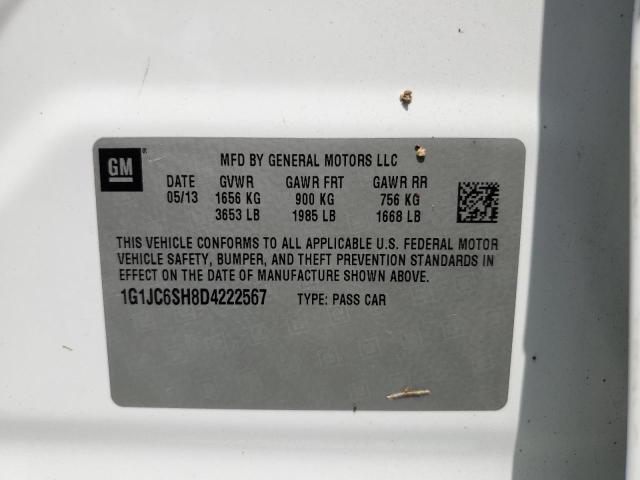 Photo 10 from auction – 2013 CHEVROLET SONIC LT with VIN 1G1JC6SH8D4222567