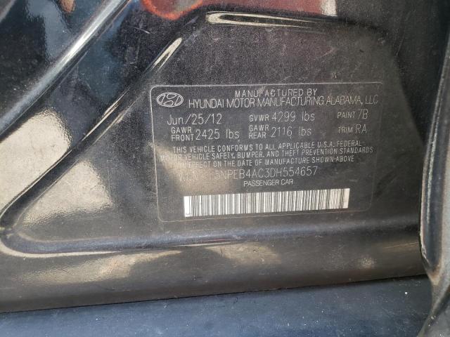 Photo 10 from auction – 2013 HYUNDAI SONATA GLS with VIN 5NPEB4AC3DH554657