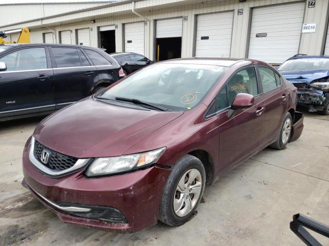 Photo 2 from auction – 2013 HONDA CIVIC LX with VIN 19XFB2F55DE061358