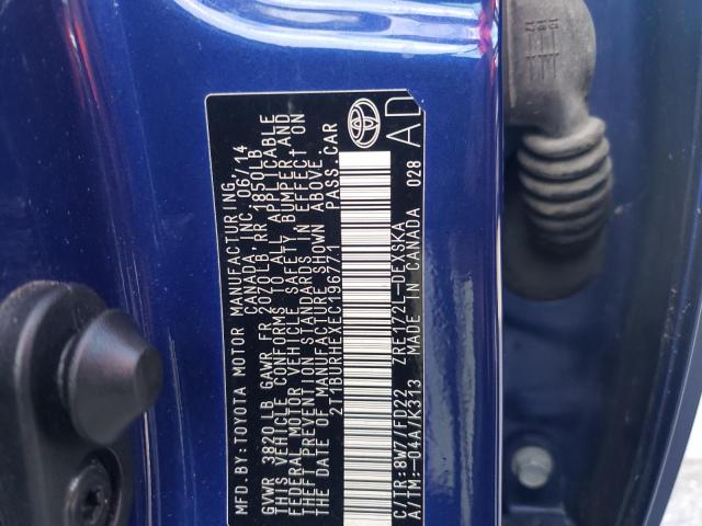Photo 10 from auction – 2014 TOYOTA COROLLA L with VIN 2T1BURHEXEC196771