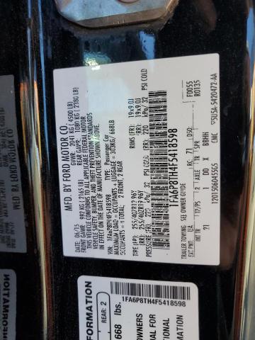 Photo 10 from auction – 2015 FORD MUSTANG with VIN 1FA6P8TH4F5418598