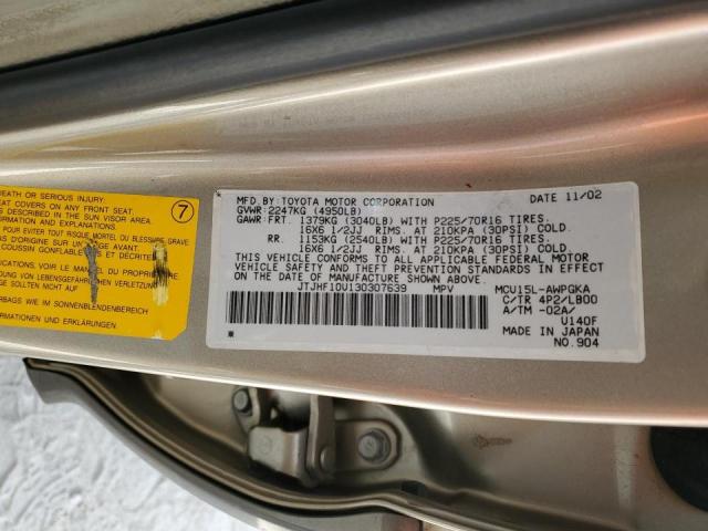 Photo 10 from auction – 2003 LEXUS RX 300 with VIN JTJHF10U130307639