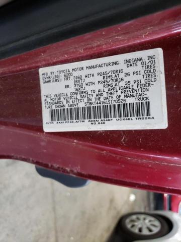 Photo 10 from auction – 2001 TOYOTA TUNDRA SR5 with VIN 5TBKT44161S170526