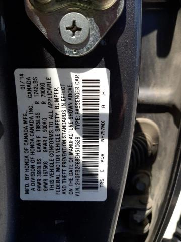 Photo 10 from auction – 2014 HONDA CIVIC HF with VIN 2HGFB2F68EH510628