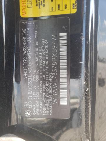 Photo 10 from auction – 2008 BMW 335 I with VIN WBAWL73578PX59794