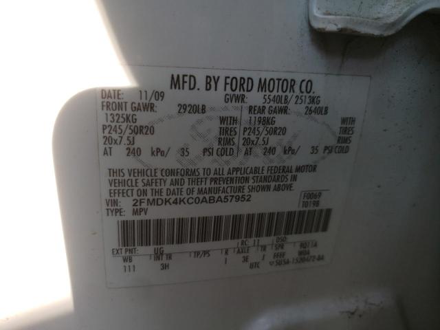 Photo 10 from auction – 2010 FORD EDGE LIMIT with VIN 2FMDK4KC0ABA57952