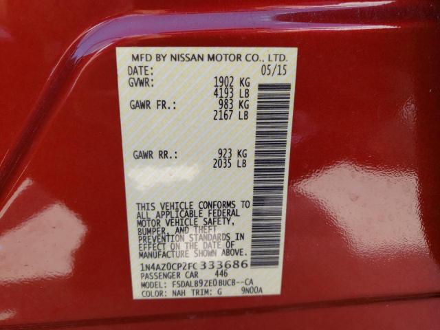 Photo 10 from auction – 2015 NISSAN LEAF S with VIN 1N4AZ0CP2FC333686