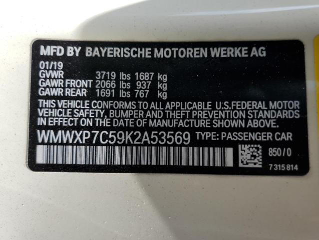 Photo 10 from auction – 2019 MINI COOPER S with VIN WMWXP7C59K2A53569