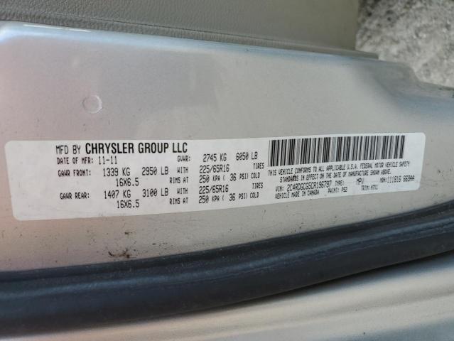 Photo 10 from auction – 2012 DODGE GRAND CARA with VIN 2C4RDGCG5CR196797