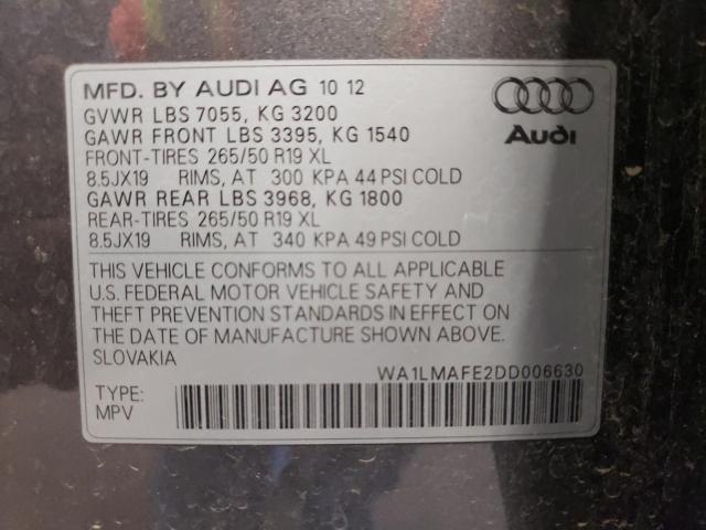 Photo 10 from auction – 2013 AUDI Q7 PREMIUM with VIN WA1LMAFE2DD006630