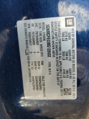 Photo 10 from auction – 2011 CHEVROLET AVALANCHE with VIN 3GNMCFE03BG128002