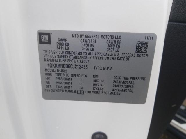 Photo 10 from auction – 2012 GMC ACADIA SLT with VIN 1GKKRRED6CJ212435