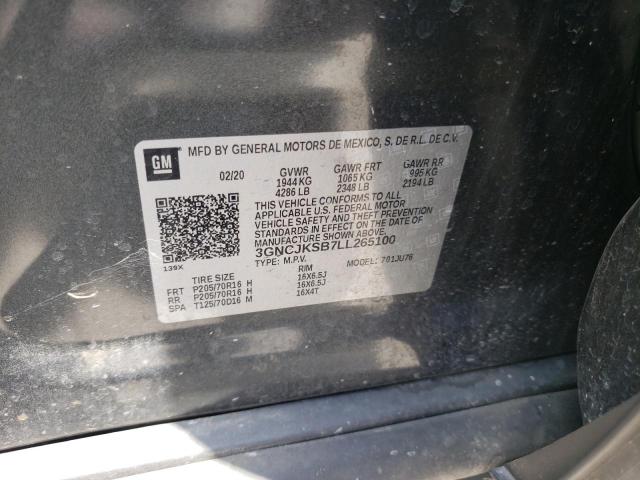 Photo 10 from auction – 2020 CHEVROLET TRAX LS with VIN 3GNCJKSB7LL265100