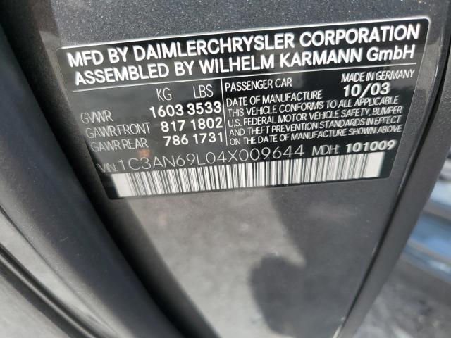 Photo 10 from auction – 2004 CHRYSLER CROSSFIRE with VIN 1C3AN69L04X009644