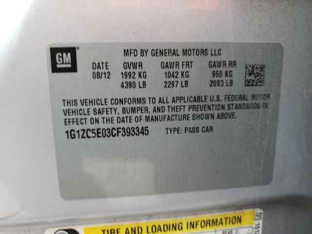 Photo 10 from auction – 2012 CHEVROLET MALIBU 1LT with VIN 1G1ZC5E03CF393345