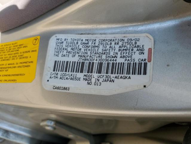 Photo 10 from auction – 2003 LEXUS LS 430 with VIN JTHBN30F430096444