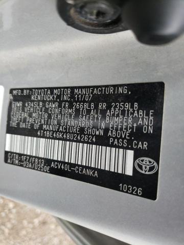 Photo 10 from auction – 2008 TOYOTA CAMRY CE with VIN 4T1BE46K48U242624