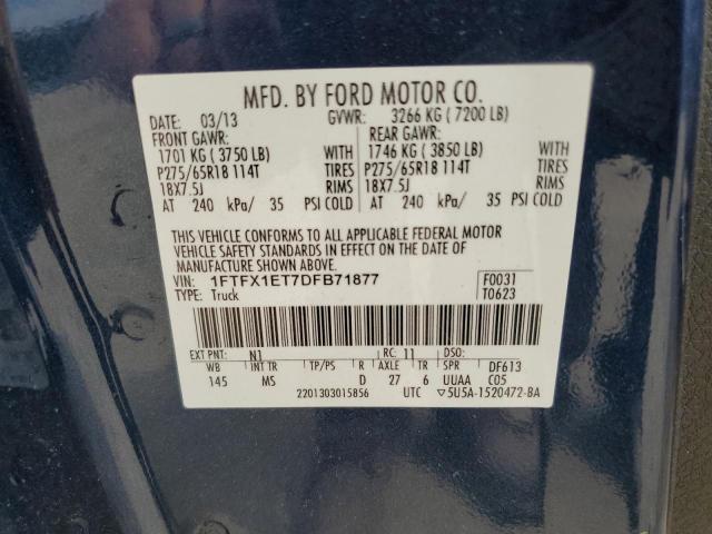 Photo 9 from auction – 2013 FORD F150 SUPER with VIN 1FTFX1ET7DFB71877