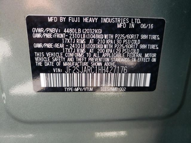 Photo 10 from auction – 2017 SUBARU FORESTER 2 with VIN JF2SJARC1HH427176
