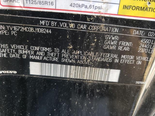 Photo 10 from auction – 2011 VOLVO C70 T5 with VIN YV1672MC0BJ108244