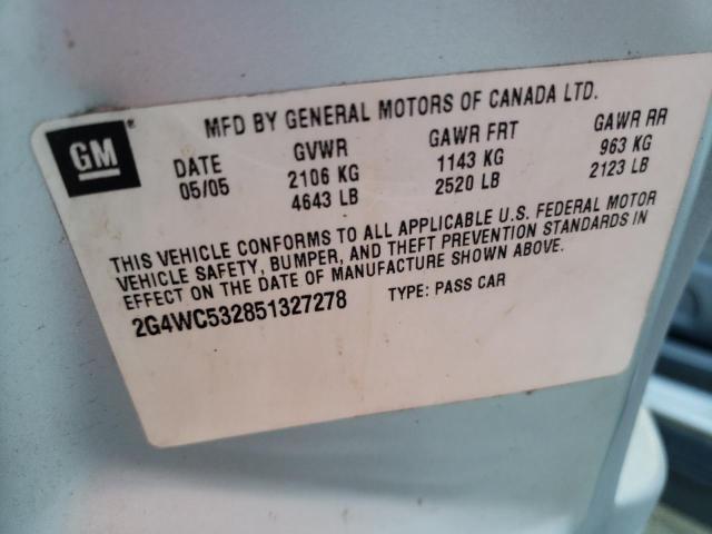Photo 10 from auction – 2005 BUICK LACROSSE C with VIN 2G4WC532851327278