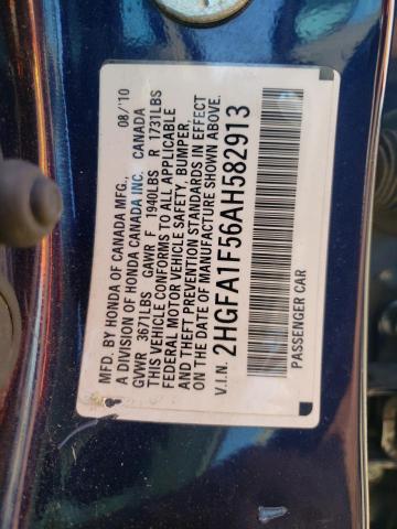 Photo 10 from auction – 2010 HONDA CIVIC with VIN 2HGFA1F56AH582913