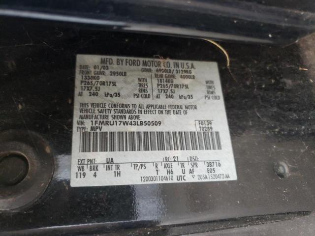 Photo 10 from auction – 2003 FORD EXPEDITION with VIN 1FMRU17W43LB50509