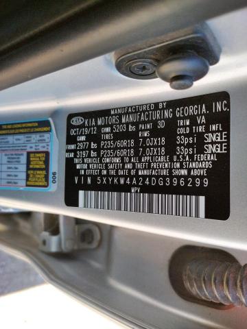Photo 10 from auction – 2013 KIA SORENTO SX with VIN 5XYKW4A24DG396299