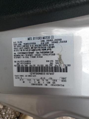 Photo 10 from auction – 2005 FORD MUSTANG with VIN 1ZVFT80N855107607