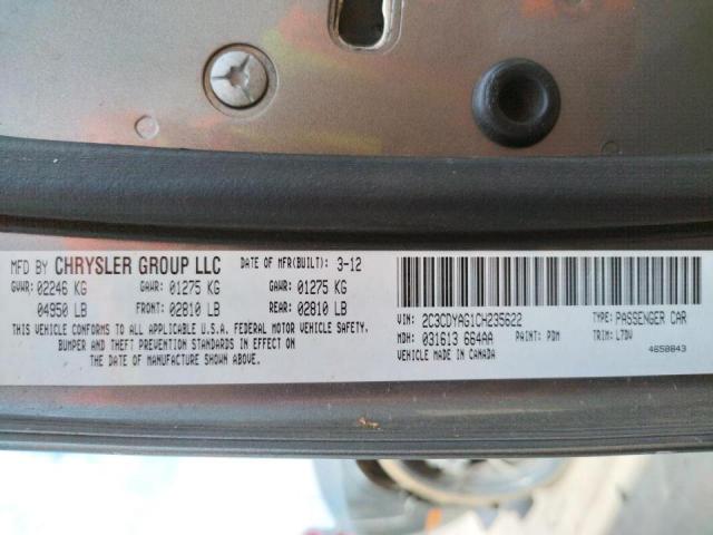 Photo 10 from auction – 2012 DODGE CHALLENGER with VIN 2C3CDYAG1CH235622