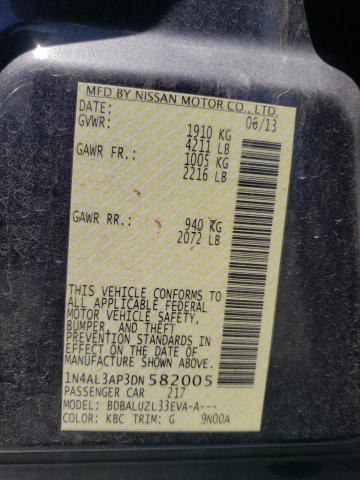 Photo 10 from auction – 2013 NISSAN ALTIMA 2.5 with VIN 1N4AL3AP3DN582005