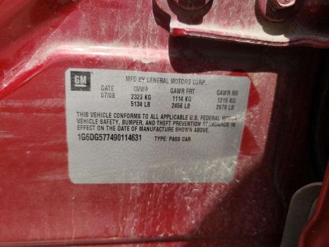 Photo 10 from auction – 2009 CADILLAC CTS with VIN 1G6DG577490114631