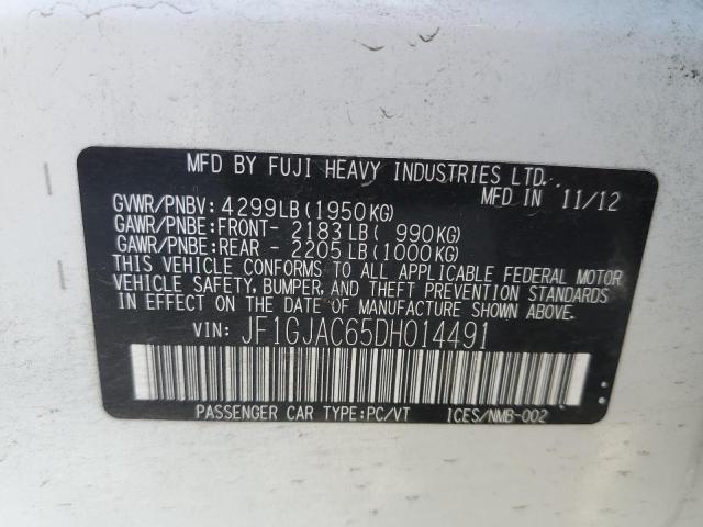 Photo 10 from auction – 2013 SUBARU IMPREZA PR with VIN JF1GJAC65DH014491