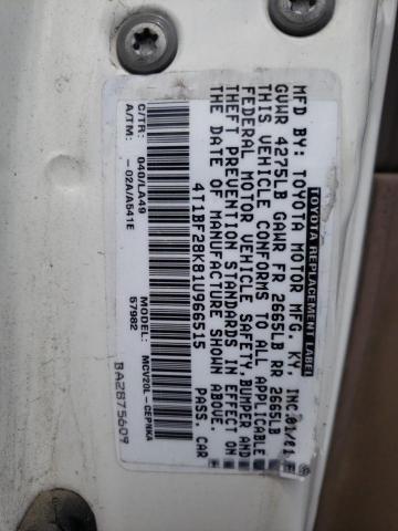 Photo 10 from auction – 2001 TOYOTA CAMRY LE with VIN 4T1BF28K81U966515