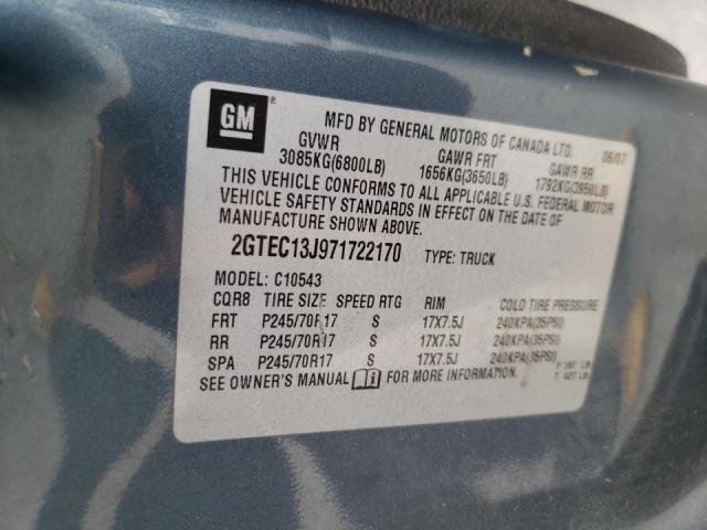 Photo 10 from auction – 2007 GMC NEW SIERRA with VIN 2GTEC13J971722170