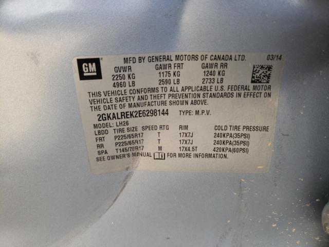 Photo 10 from auction – 2014 GMC TERRAIN SL with VIN 2GKALREK2E6298144