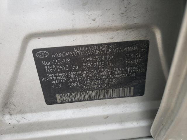 Photo 10 from auction – 2009 HYUNDAI SONATA SE with VIN 5NPEU46F69H438308