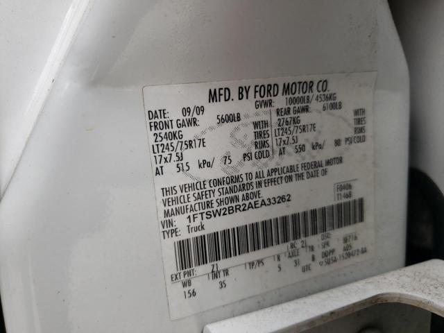 Photo 10 from auction – 2010 FORD F250 SUPER with VIN 1FTSW2BR2AEA33262