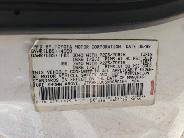 Photo 10 from auction – 1999 LEXUS RX 300 with VIN JT6HF10U5X0080164