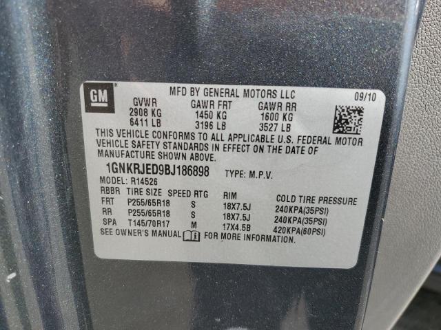 Photo 10 from auction – 2011 CHEVROLET TRAVERSE L with VIN 1GNKRJED9BJ186898