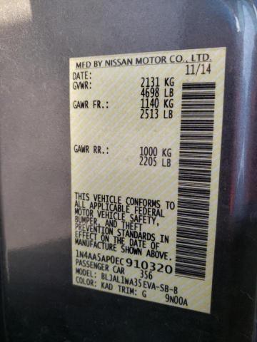 Photo 10 from auction – 2014 NISSAN MAXIMA S with VIN 1N4AA5AP0EC910320
