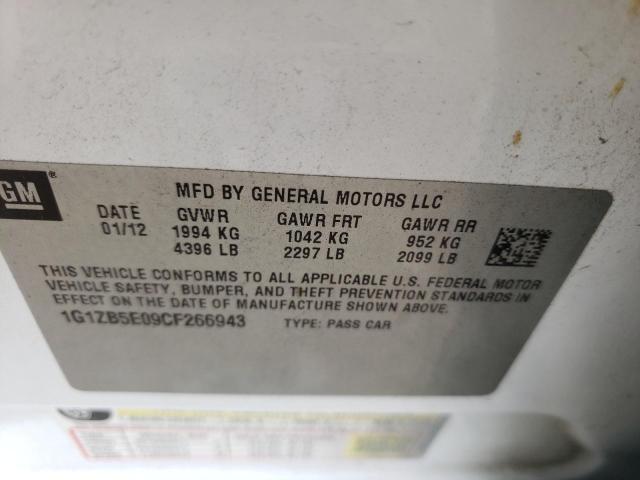 Photo 10 from auction – 2012 CHEVROLET MALIBU LS with VIN 1G1ZB5E09CF266943